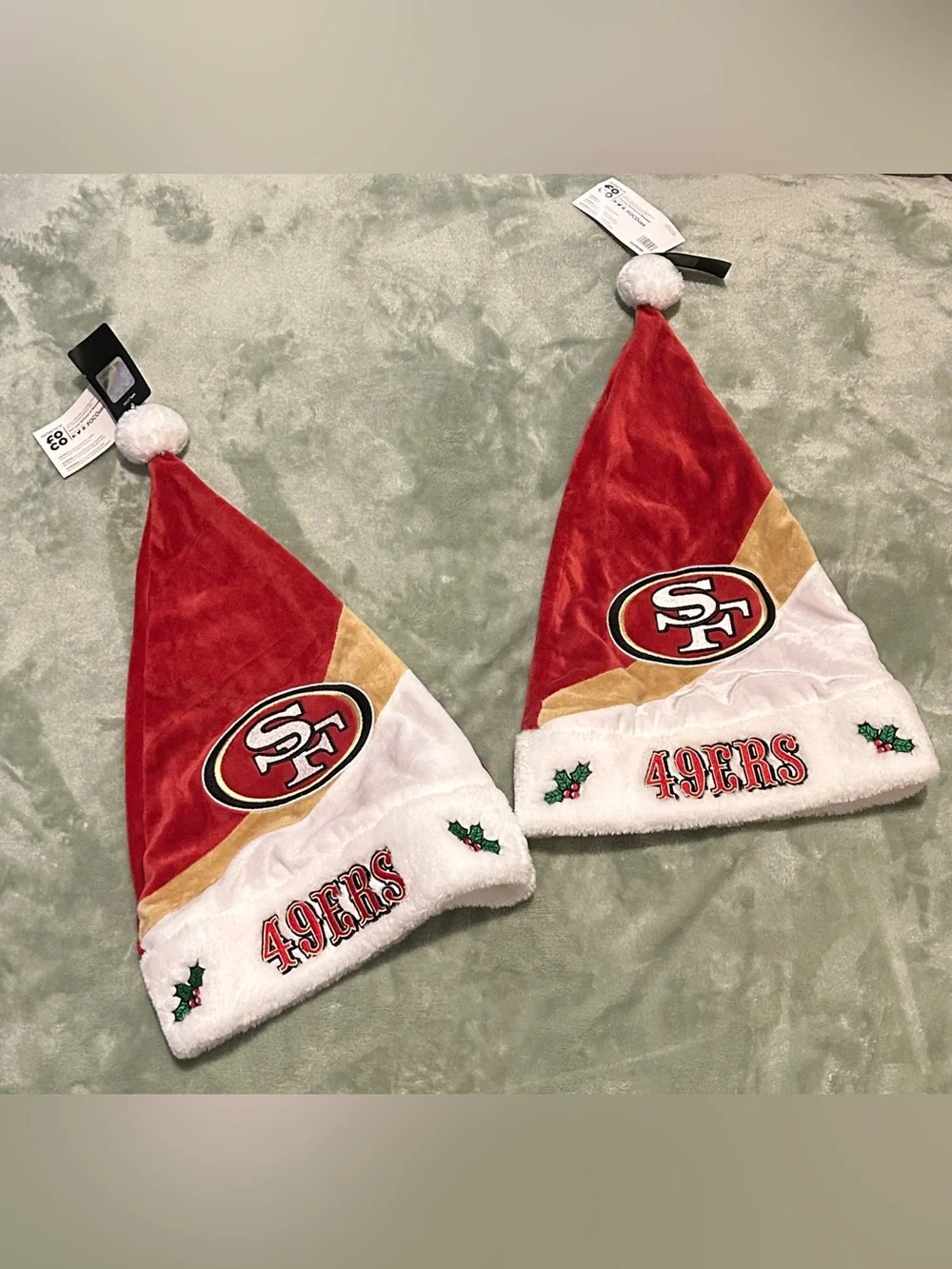 San Francisco 49ers Red & White Holiday Santa Hat